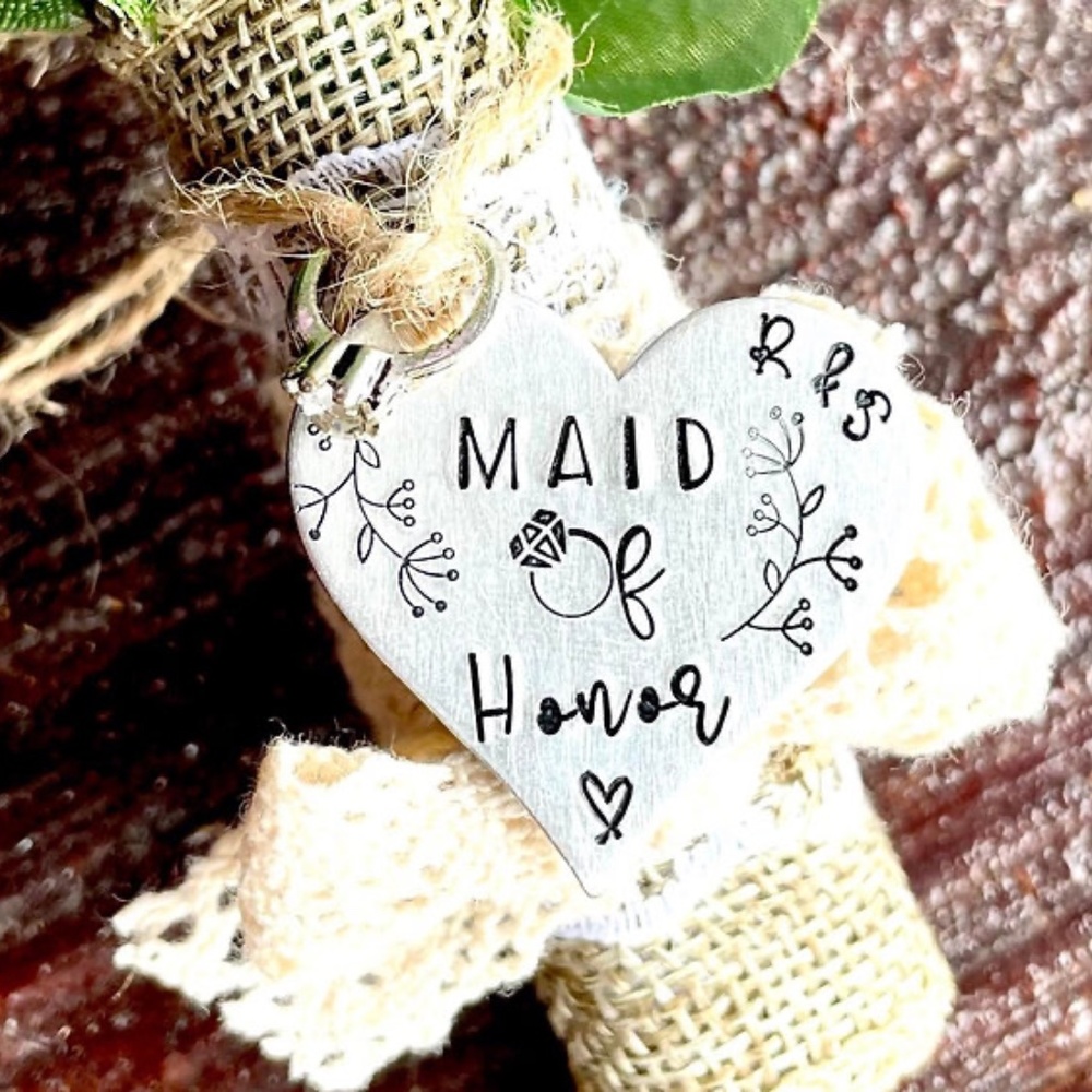 Maid Of Honor Wedding Bouquet- Bouquet Charm- Bridesmaid Gift- Maid Of Honor